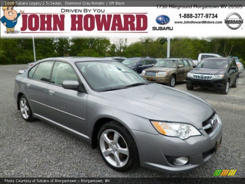 Diamond Gray Metallic / Off Black 2008 Subaru Legacy 2.5i Sedan