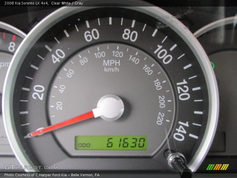 Clear White / Gray 2008 Kia Sorento LX 4x4