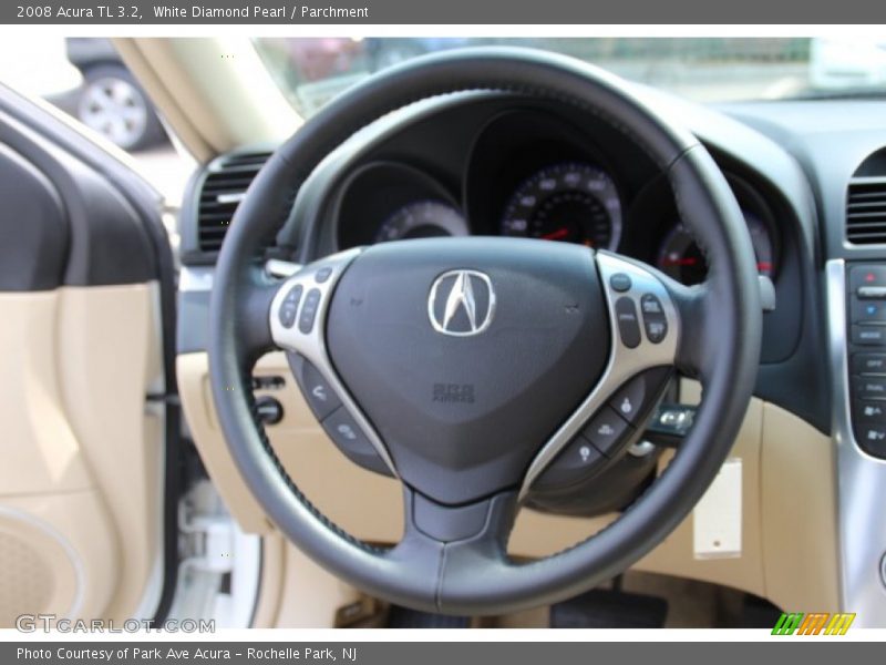 White Diamond Pearl / Parchment 2008 Acura TL 3.2