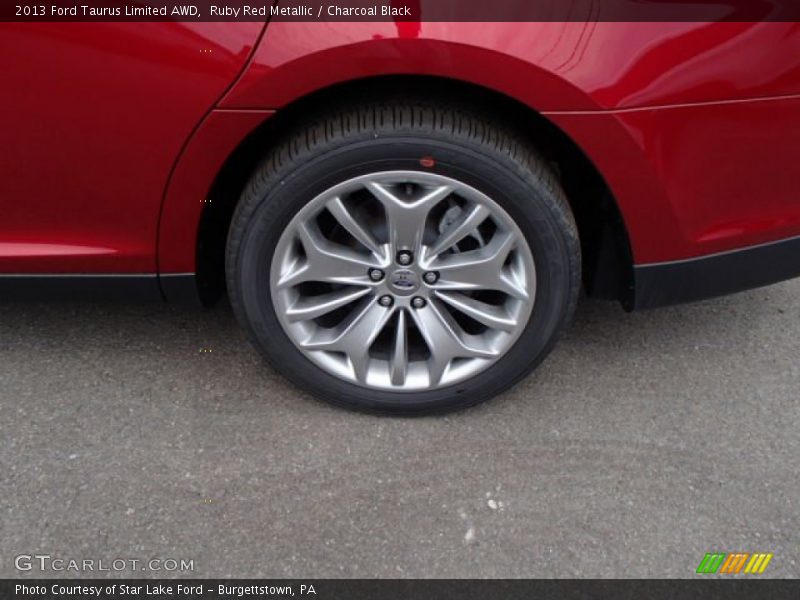 Ruby Red Metallic / Charcoal Black 2013 Ford Taurus Limited AWD