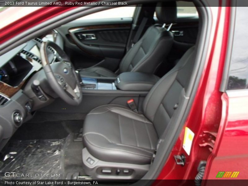 Ruby Red Metallic / Charcoal Black 2013 Ford Taurus Limited AWD
