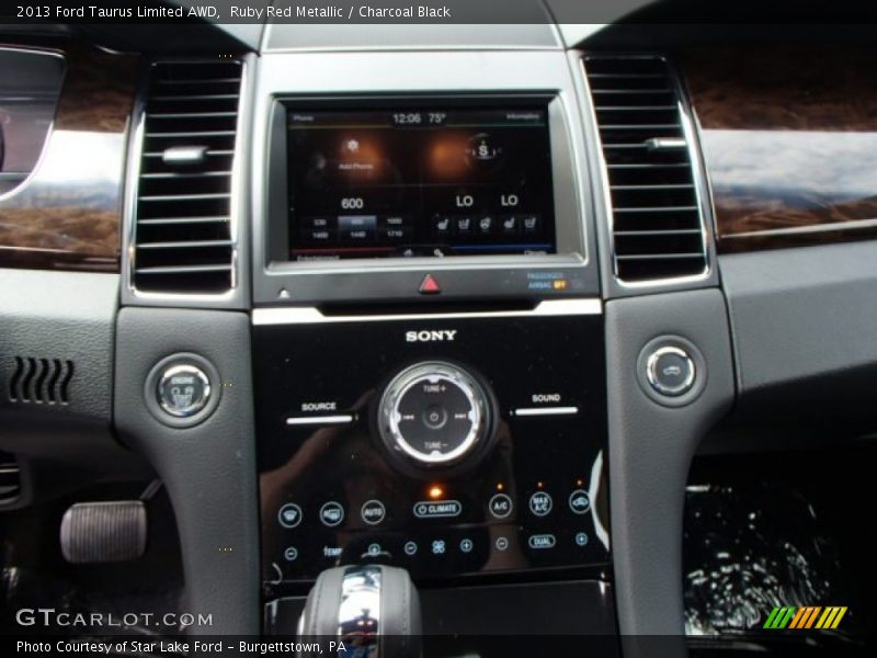 Ruby Red Metallic / Charcoal Black 2013 Ford Taurus Limited AWD