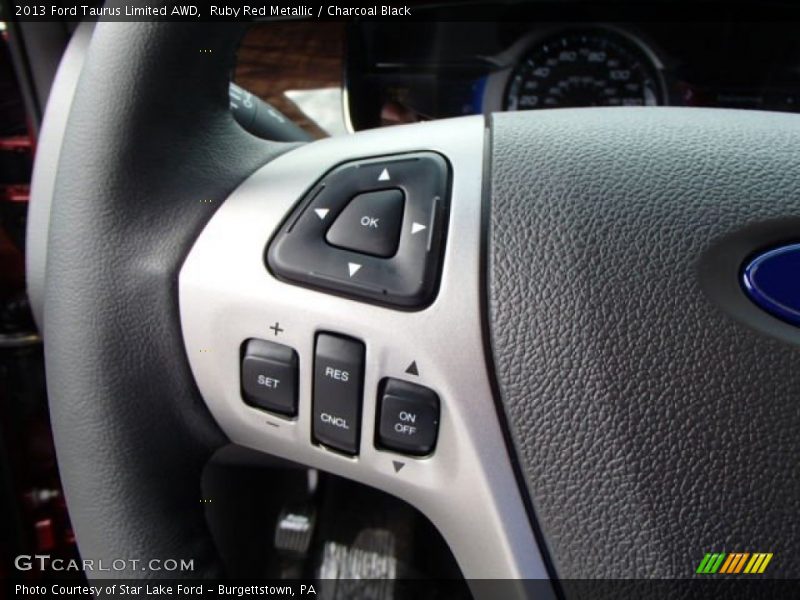 Ruby Red Metallic / Charcoal Black 2013 Ford Taurus Limited AWD