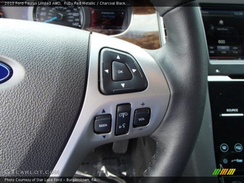 Ruby Red Metallic / Charcoal Black 2013 Ford Taurus Limited AWD