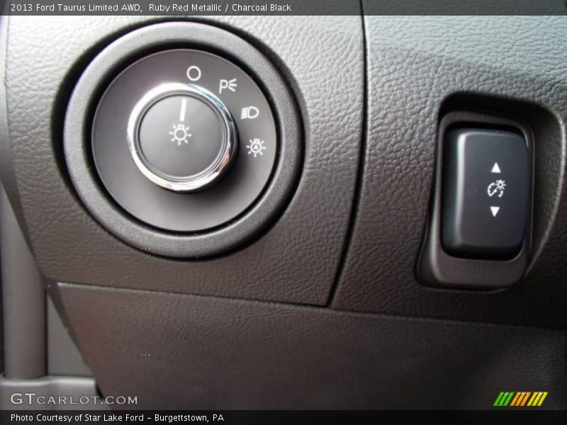 Ruby Red Metallic / Charcoal Black 2013 Ford Taurus Limited AWD