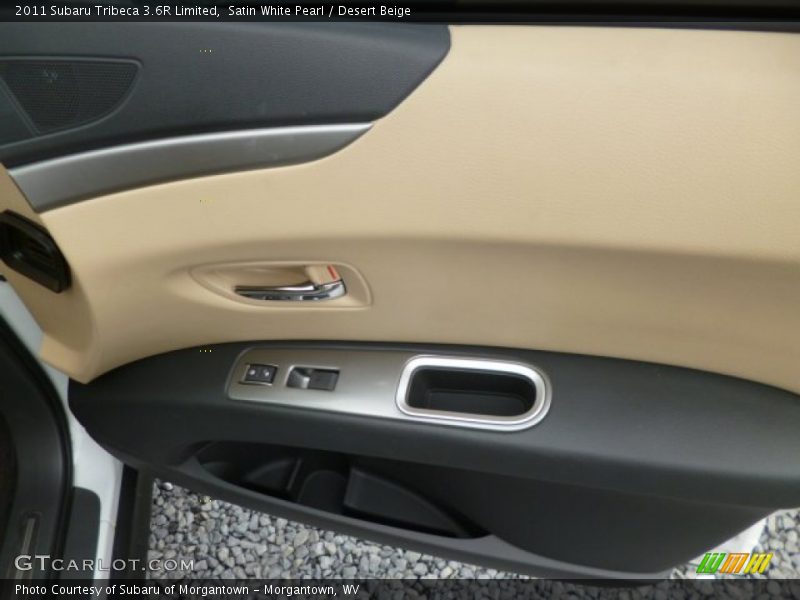 Satin White Pearl / Desert Beige 2011 Subaru Tribeca 3.6R Limited