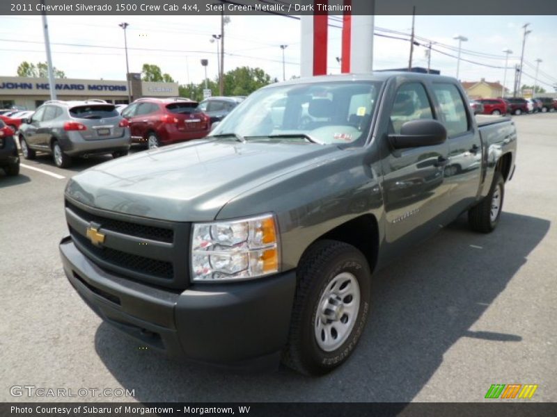 Steel Green Metallic / Dark Titanium 2011 Chevrolet Silverado 1500 Crew Cab 4x4
