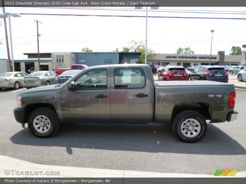 Steel Green Metallic / Dark Titanium 2011 Chevrolet Silverado 1500 Crew Cab 4x4