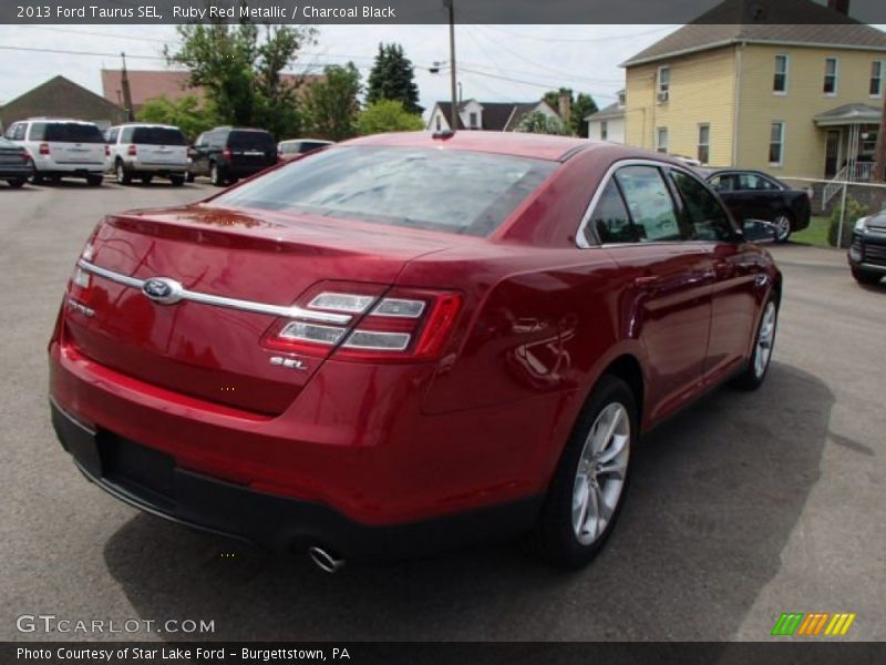 Ruby Red Metallic / Charcoal Black 2013 Ford Taurus SEL