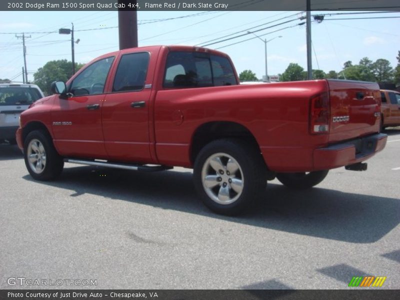 Flame Red / Dark Slate Gray 2002 Dodge Ram 1500 Sport Quad Cab 4x4