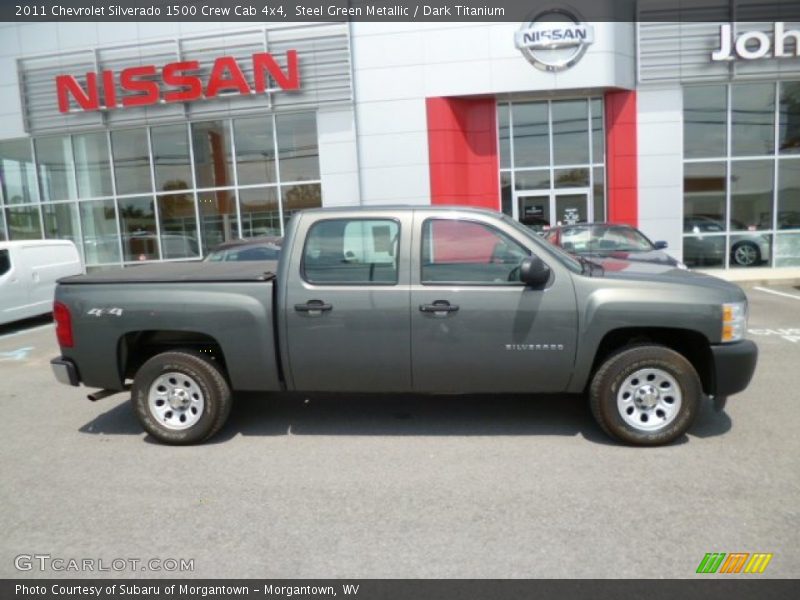 Steel Green Metallic / Dark Titanium 2011 Chevrolet Silverado 1500 Crew Cab 4x4