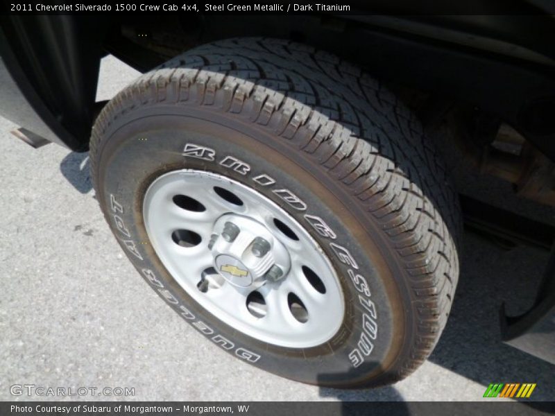 Steel Green Metallic / Dark Titanium 2011 Chevrolet Silverado 1500 Crew Cab 4x4