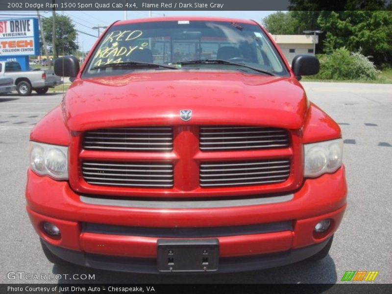 Flame Red / Dark Slate Gray 2002 Dodge Ram 1500 Sport Quad Cab 4x4
