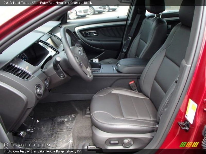 Ruby Red Metallic / Charcoal Black 2013 Ford Taurus SEL