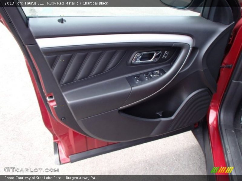 Ruby Red Metallic / Charcoal Black 2013 Ford Taurus SEL