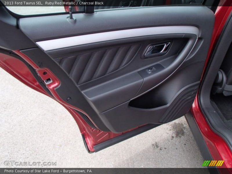 Ruby Red Metallic / Charcoal Black 2013 Ford Taurus SEL