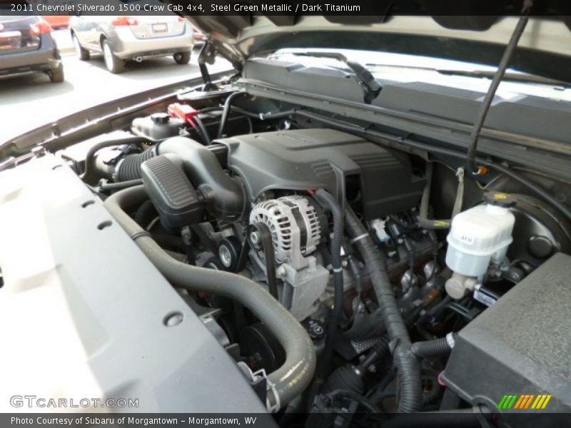 Steel Green Metallic / Dark Titanium 2011 Chevrolet Silverado 1500 Crew Cab 4x4