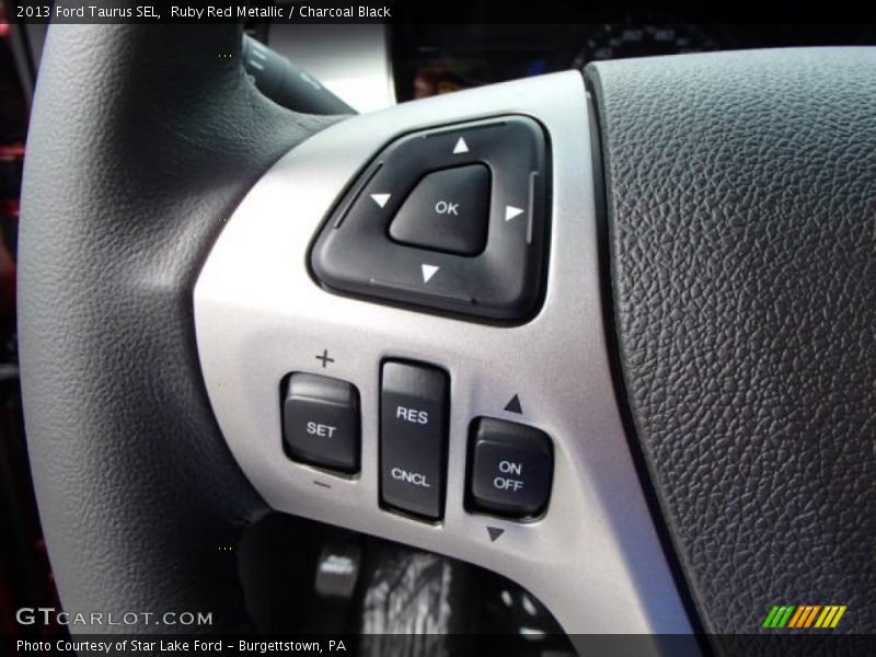 Ruby Red Metallic / Charcoal Black 2013 Ford Taurus SEL