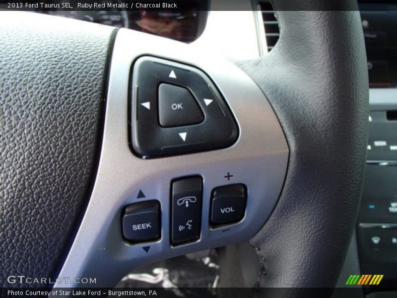 Ruby Red Metallic / Charcoal Black 2013 Ford Taurus SEL