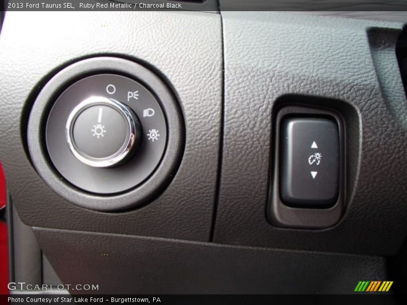 Ruby Red Metallic / Charcoal Black 2013 Ford Taurus SEL