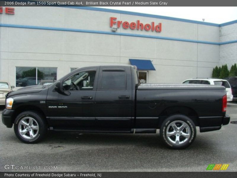 Brilliant Black Crystal Pearl / Medium Slate Gray 2006 Dodge Ram 1500 Sport Quad Cab 4x4
