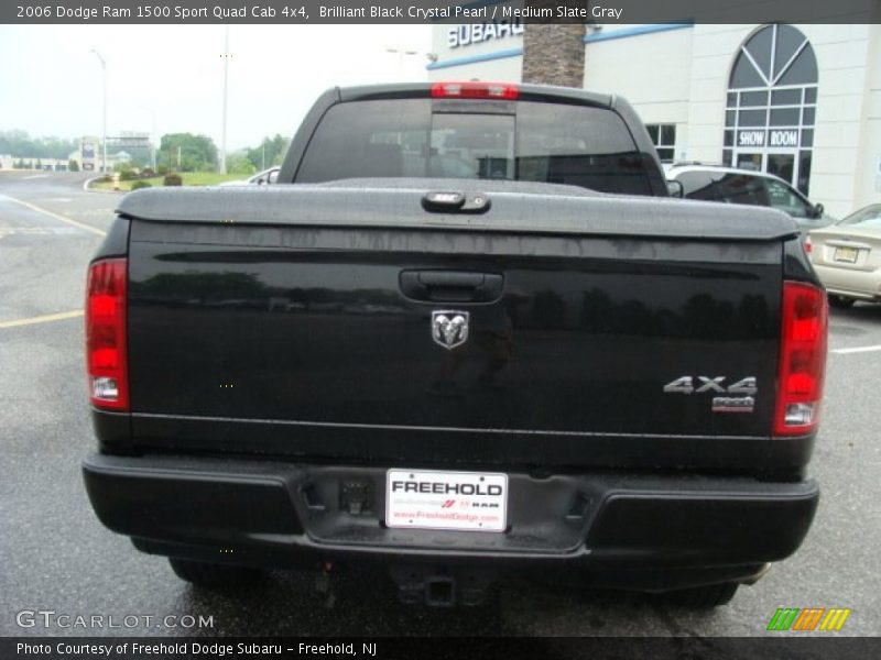 Brilliant Black Crystal Pearl / Medium Slate Gray 2006 Dodge Ram 1500 Sport Quad Cab 4x4