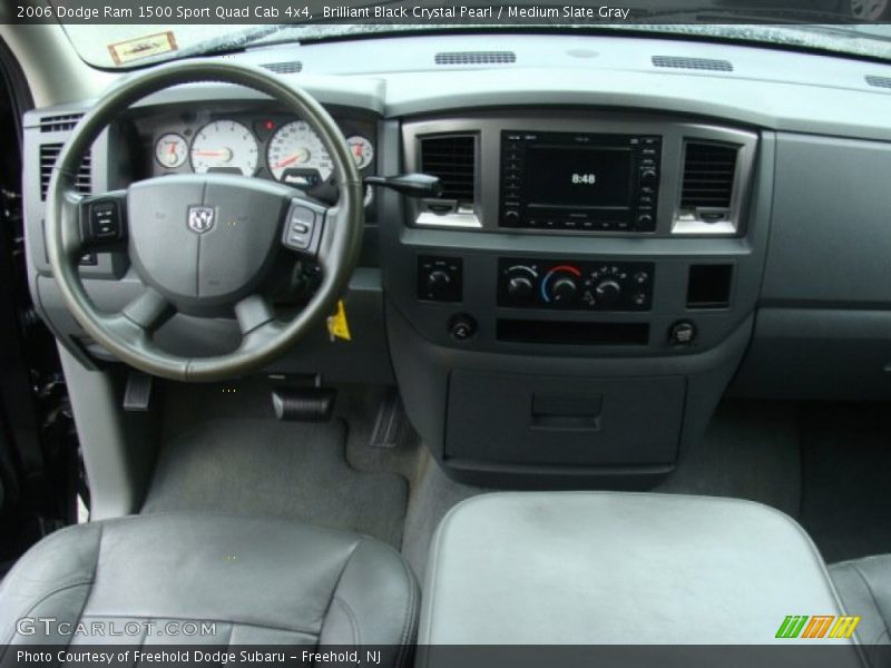 Brilliant Black Crystal Pearl / Medium Slate Gray 2006 Dodge Ram 1500 Sport Quad Cab 4x4