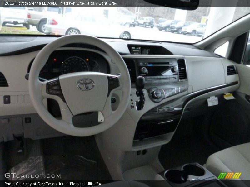 Predawn Gray Mica / Light Gray 2013 Toyota Sienna LE AWD
