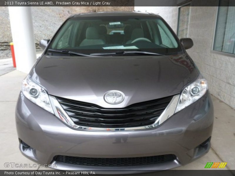 Predawn Gray Mica / Light Gray 2013 Toyota Sienna LE AWD