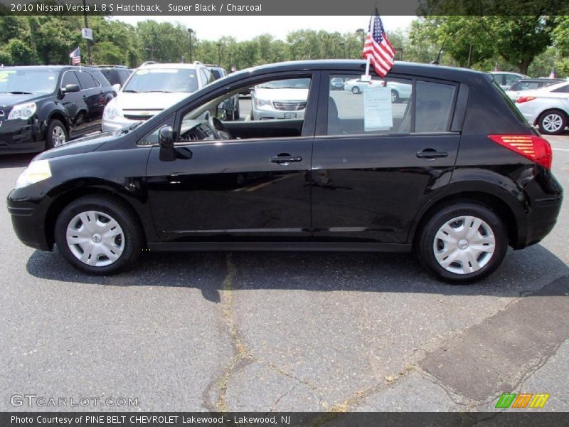 Super Black / Charcoal 2010 Nissan Versa 1.8 S Hatchback