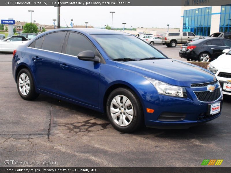 Blue Topaz Metallic / Jet Black/Medium Titanium 2012 Chevrolet Cruze LS