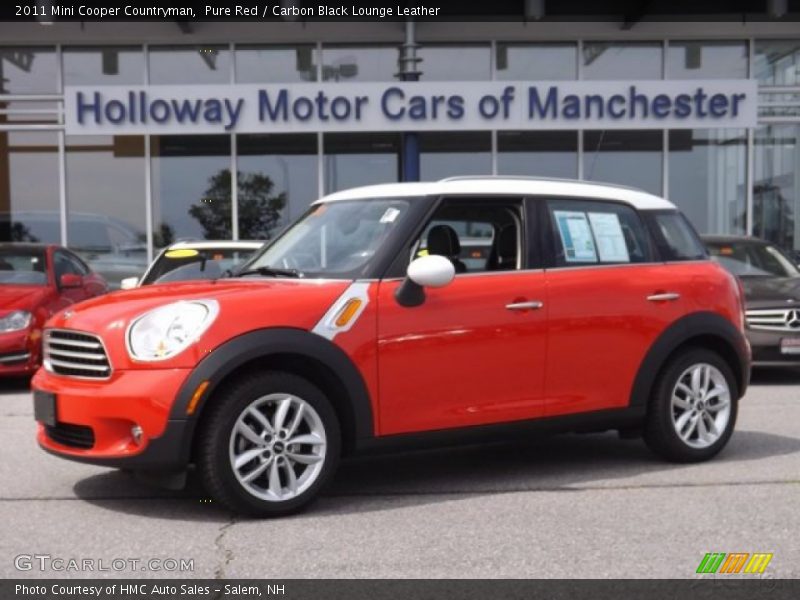 Pure Red / Carbon Black Lounge Leather 2011 Mini Cooper Countryman