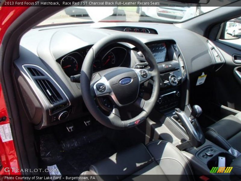 Race Red / ST Charcoal Black Full-Leather Recaro Seats 2013 Ford Focus ST Hatchback