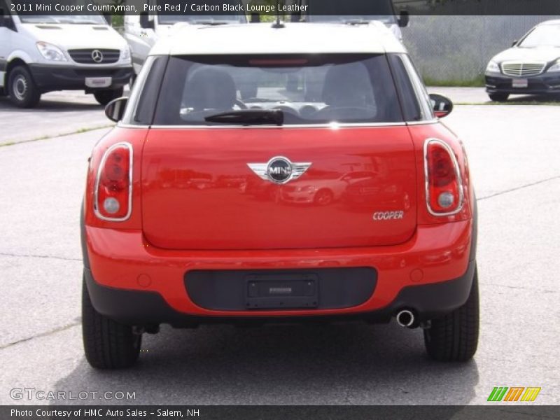Pure Red / Carbon Black Lounge Leather 2011 Mini Cooper Countryman