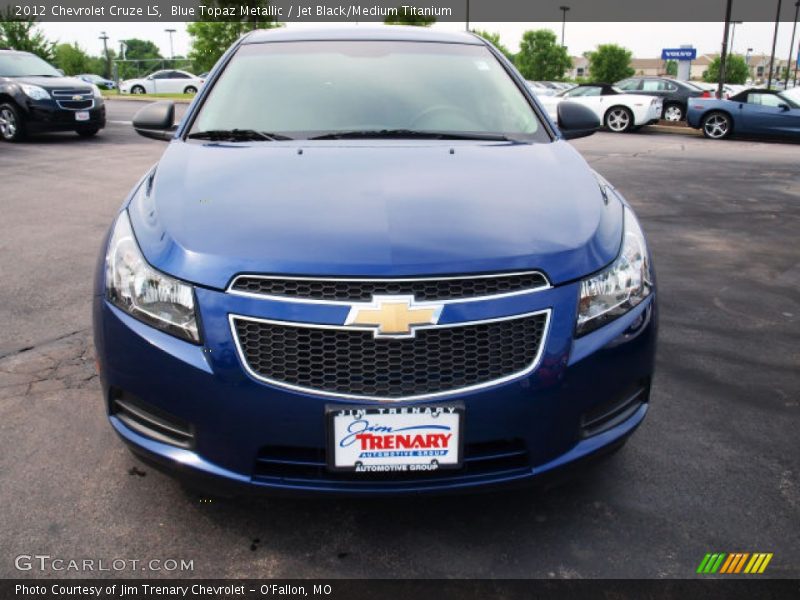 Blue Topaz Metallic / Jet Black/Medium Titanium 2012 Chevrolet Cruze LS