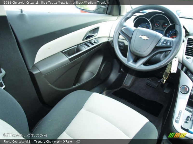 Blue Topaz Metallic / Jet Black/Medium Titanium 2012 Chevrolet Cruze LS