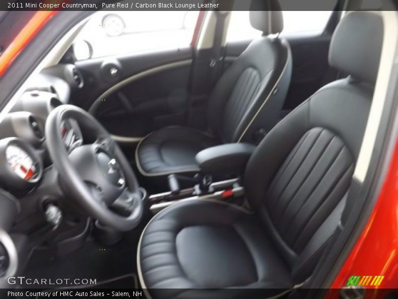 Pure Red / Carbon Black Lounge Leather 2011 Mini Cooper Countryman