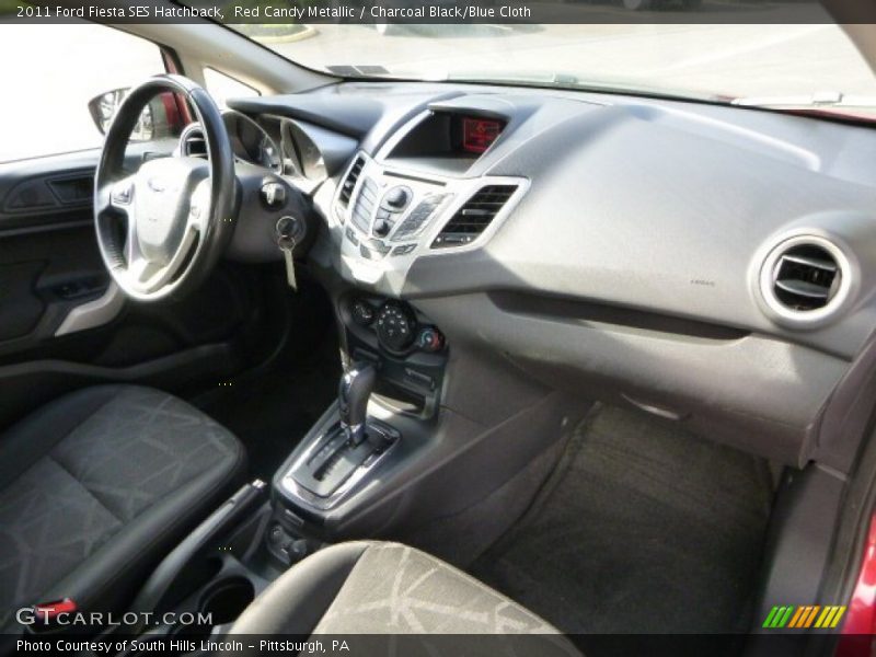 Red Candy Metallic / Charcoal Black/Blue Cloth 2011 Ford Fiesta SES Hatchback