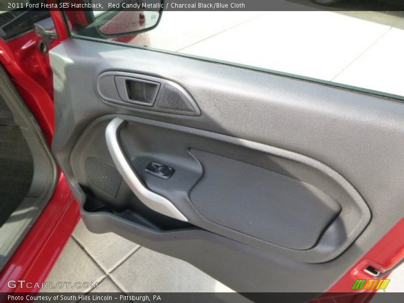 Red Candy Metallic / Charcoal Black/Blue Cloth 2011 Ford Fiesta SES Hatchback