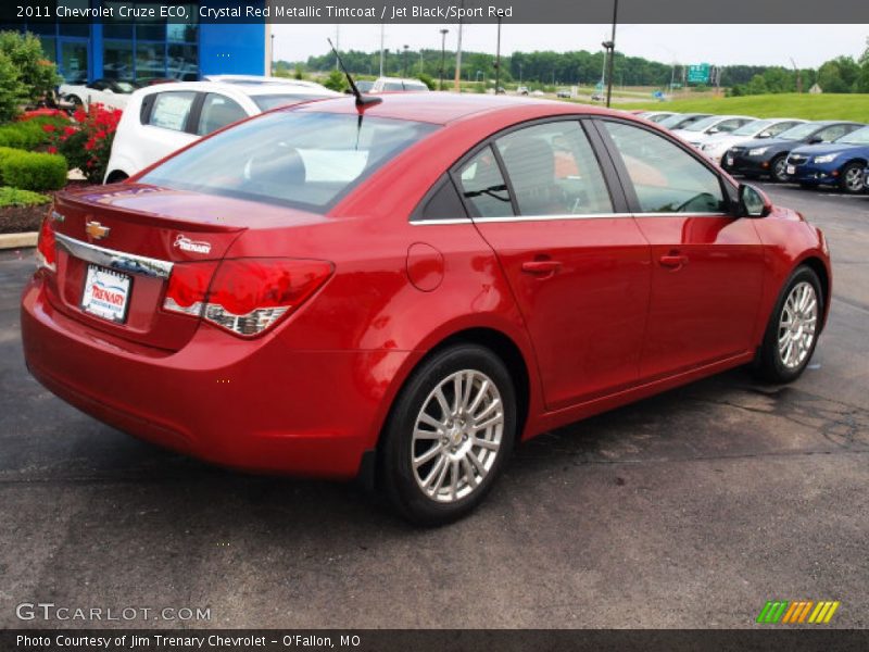 Crystal Red Metallic Tintcoat / Jet Black/Sport Red 2011 Chevrolet Cruze ECO