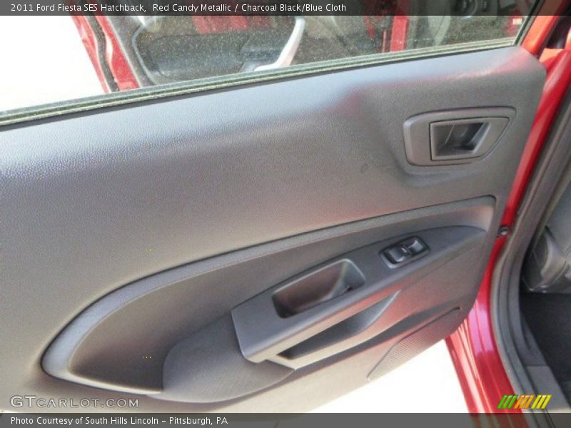 Red Candy Metallic / Charcoal Black/Blue Cloth 2011 Ford Fiesta SES Hatchback