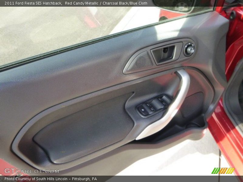 Red Candy Metallic / Charcoal Black/Blue Cloth 2011 Ford Fiesta SES Hatchback