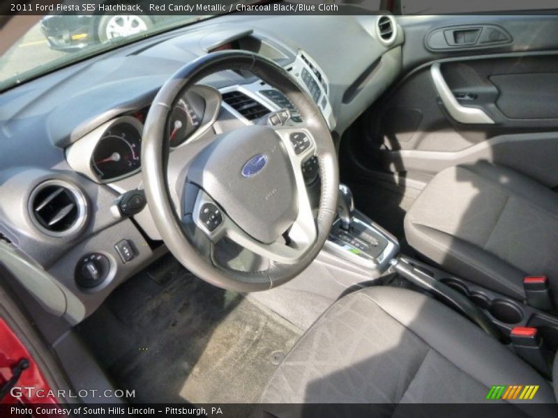 Red Candy Metallic / Charcoal Black/Blue Cloth 2011 Ford Fiesta SES Hatchback