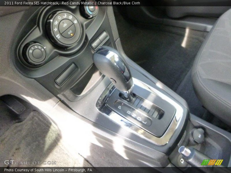 Red Candy Metallic / Charcoal Black/Blue Cloth 2011 Ford Fiesta SES Hatchback