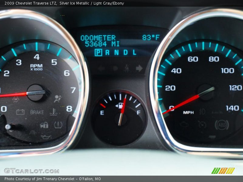 Silver Ice Metallic / Light Gray/Ebony 2009 Chevrolet Traverse LTZ