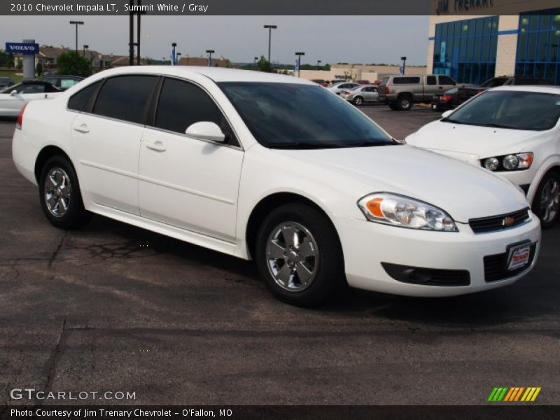 Summit White / Gray 2010 Chevrolet Impala LT