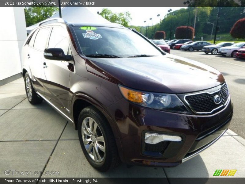 Dark Cherry / Black 2011 Kia Sorento SX V6 AWD