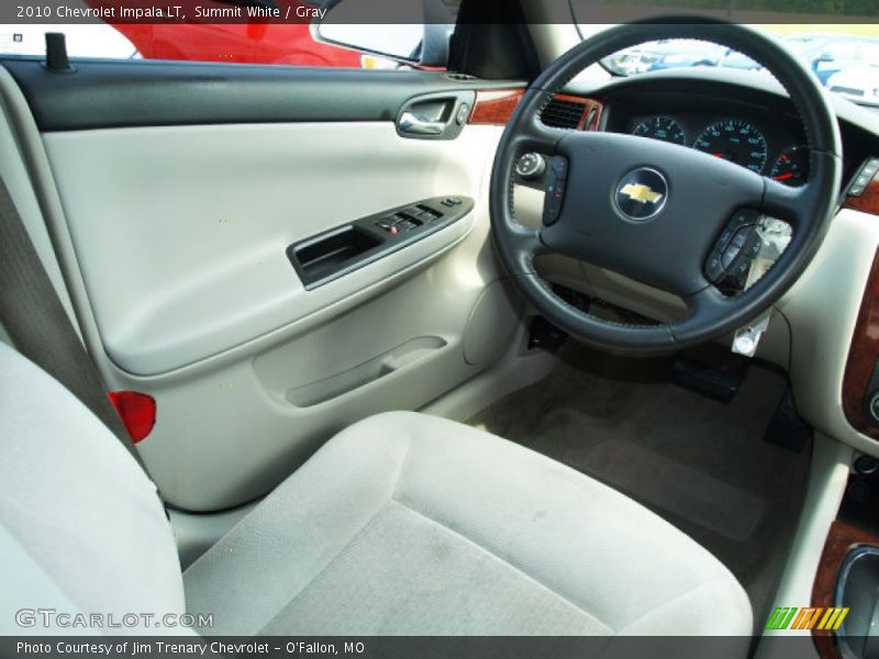 Summit White / Gray 2010 Chevrolet Impala LT