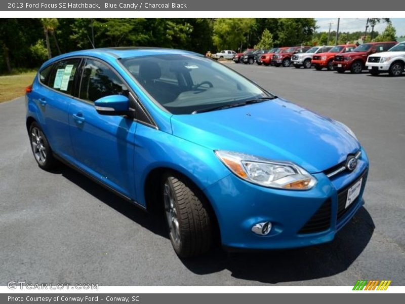 Blue Candy / Charcoal Black 2013 Ford Focus SE Hatchback