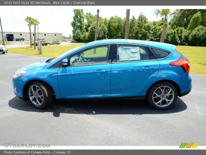 Blue Candy / Charcoal Black 2013 Ford Focus SE Hatchback
